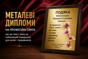 Дипломи металеві на професійні свята  фото