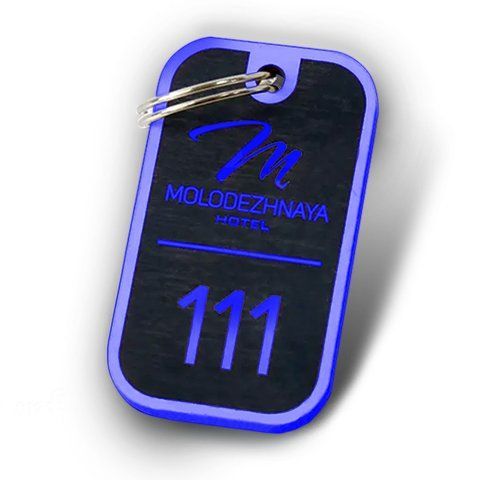 Металеві номери-брелки брелоки на ключі фітнес центру з логотипом і номером 1441906122 фото