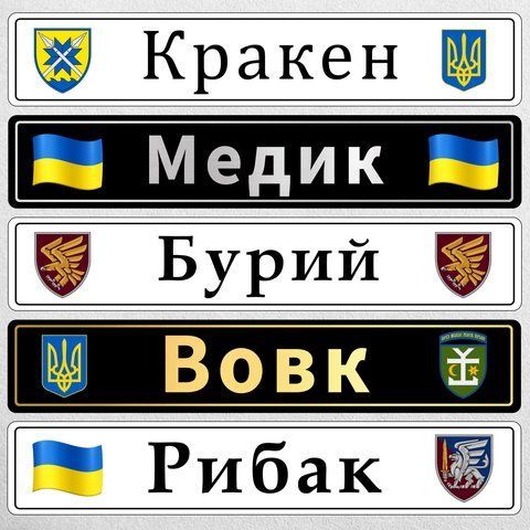 Номери на металі для військовослужбовців ЗСУ з будь-яким написом і емблемою 1931742029 фото