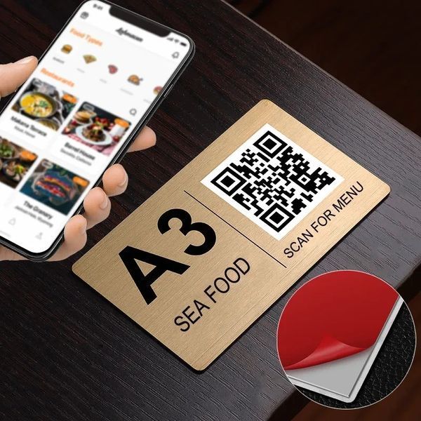 Наклейки з qr кодом на стіл металева 2507895951 фото