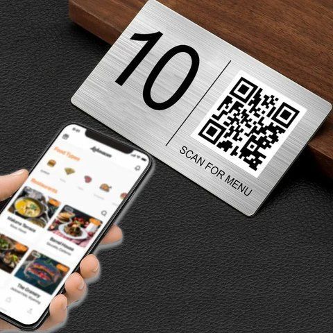 Наклейки з qr кодом на стіл у ресторан кафе барів 2507986621 фото