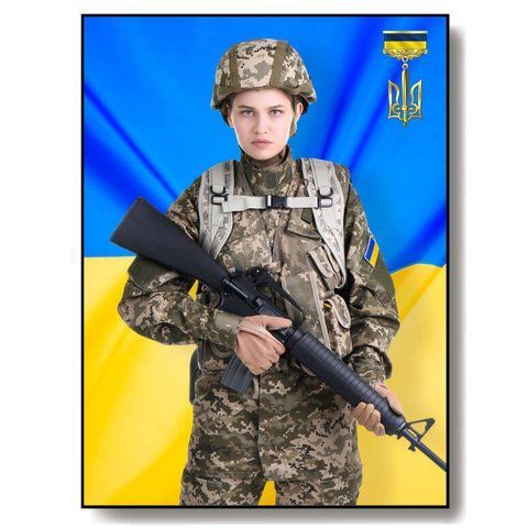 Виготовлення пам'яток із металу з фотографією для військового 1993865459 фото