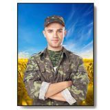 Купити табличку на хрест із фотографією військового на металі 1990741710 фото