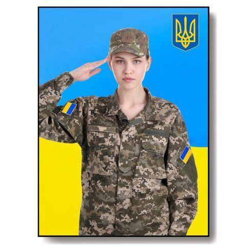 Купити пам'ятник  з фотографією для військового металевий  1993913979 фото