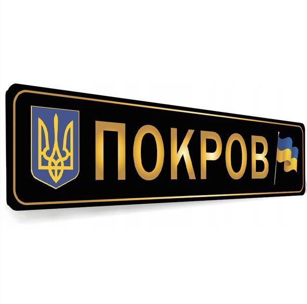 Автомобільний номер сувенір чорний у золоті 2206631128 фото