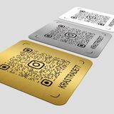 QR-код метал QR-сканер. Инстаметка. Instagram-візитка на металі 1704534038 фото