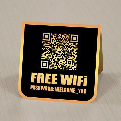 Інформаційні таблички на стіл wifi free з металу 1704645408 фото