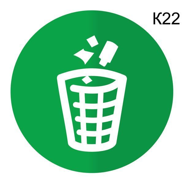 Інформаційна табличка на металі &laquo;Корзина для сміття, місце для сміття, сміттєвий кошик&raquo; 1473672228 фото