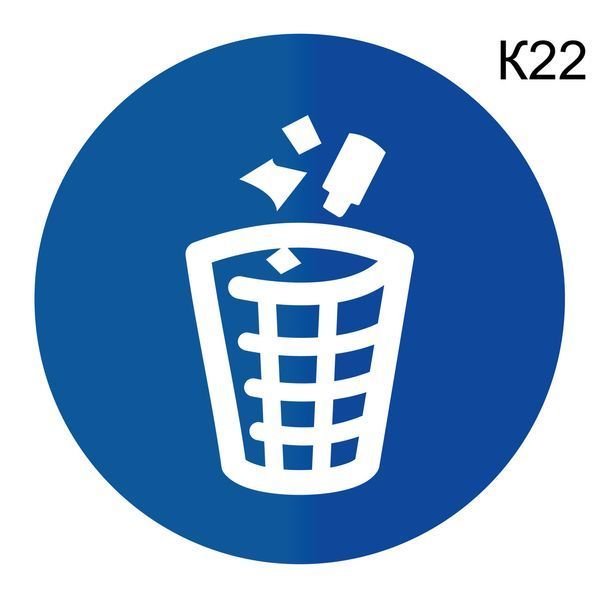 Інформаційна табличка на металі &laquo;Корзина для сміття, місце для сміття, сміттєвий кошик&raquo; 1473672228 фото