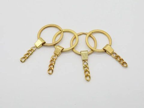 Кільце для ключів з ланцюжком золото 1723218940 фото