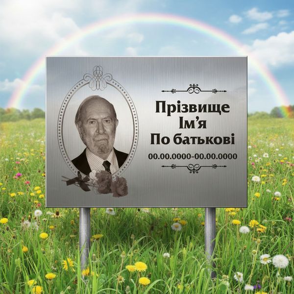 Металева табличка на хрест з фото HX140qvP фото