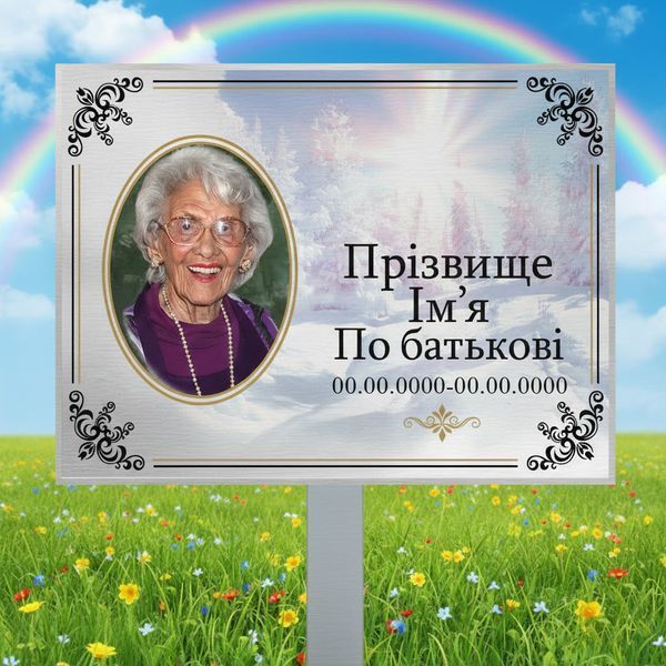 Металева табличка на хрест з фото HX140qvP фото