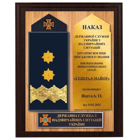Купити погон із званням на іменній плакетці для військових 2132478488 фото