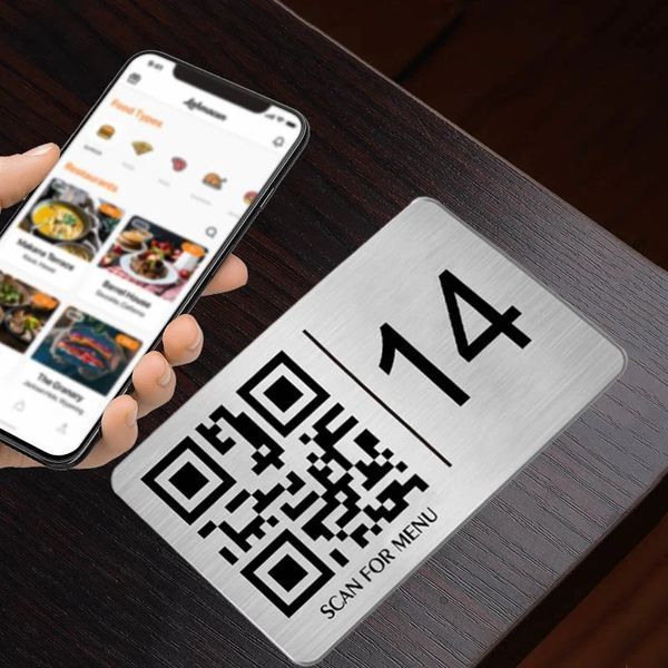QR-код Меню для кафе, ресторану, кав'ярні з металу QR-код для швидкої оплати, QR-код соцмереж 2123432539 фото