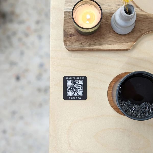 Металева табличка на стіл QR-меню столика та логотипом 2123442327 фото
