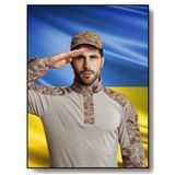 Табличка на хрест із кольоровою фотографією військового на металі 1994538847 фото