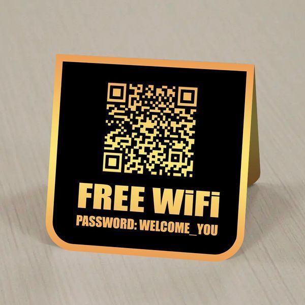 Настільна табличка free wi-fiТабличка з паролем для готелю та кафе 1720577886 фото