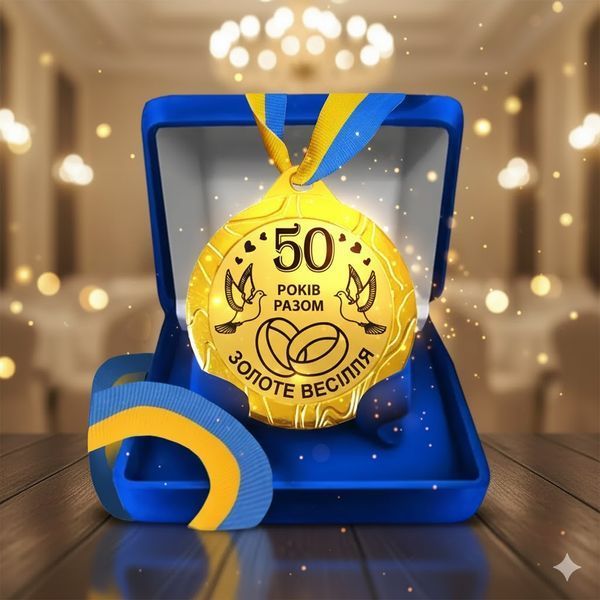 Медаль на 50 років весілля (Золота річниця) 2043057733 фото