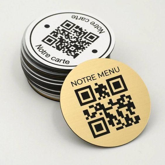 Таблички на стіл із нанесенням qr-коду з металу 2182386400 фото