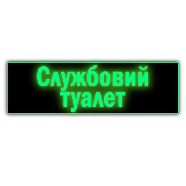 Табличка інформаційна металева "Службовий туалет" 250х75 мм на липкій основі 2066246243 фото