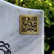 Ритуальний декор QR &mdash; код на пам'ятник плиту надгробіє огорожі хрест або лавку &mdash; золото 2357474580 фото 1