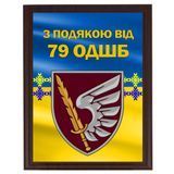 Металеві дипломи плакетки для солдатів та волонтерів ''З подякою від 79 ОДШБ'' 2081844451 фото