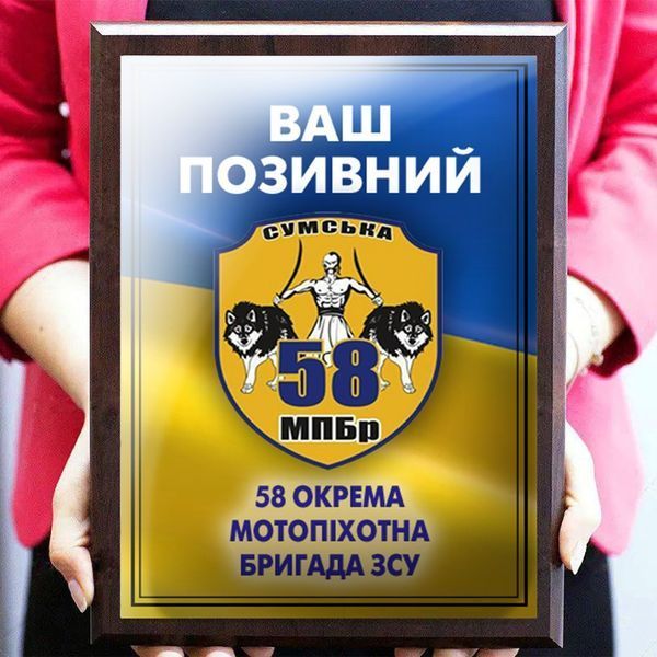 Символ відваги унікальний диплом із покличним для чоловіка-захисту 59 ОМБР Ійм. НАСА Гандзюка 1920504740 фото