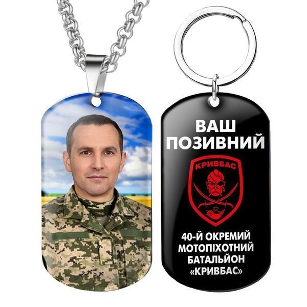 Армійський військовий жетони ЗСУ 406 окрема артилерійська бригада з емблемою бригади Вашим фото та позиченим 1796696824 фото