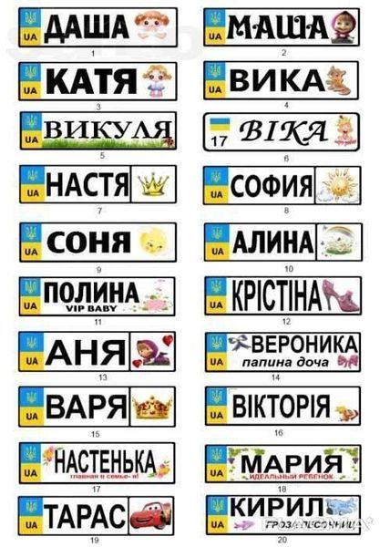 Номери з іменами на дитячі коляски 762859844 фото