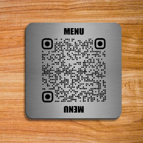 Менюхолдери з металу на стіл меню з qr кодом і логотипом вашого закладу 1870935352 фото