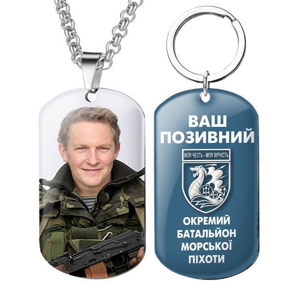 Жетони на шию &mdash; жетони ЗСУ з емблемою бригади 28 Окрема Механізована Бригада ЗСУ Вашим фото та позиченим 1776737051 фото