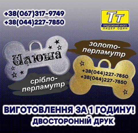АДРЕСНИК ДЛЯ МАЛЕНЬКИХ СОБАК !!!КІСТОЧКА!!! (ПІД СРІБЛО, ПЕРЛАМУТР І ПІД ЗОЛОТО ПЕРЛАМУТР,БІЛА ЕМАЛЬ) ВИГОТО 1 710271887 фото