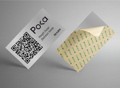 Виготовлення металевих табличок шильдів з QR-кодом на самоклейці двосторонньому скотчі 1479622385 фото