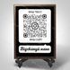 Металева візитка на металі для інстаграм із qr на підкладці з підставкою столи для кафе, барів, ресторанів 1576629252 фото 7