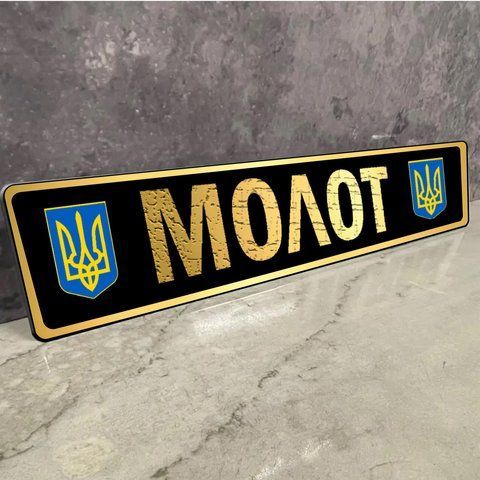 Номери на металі для військовослужбовців ЗСУ з Вашим текстом сувенірні 1936446224 фото
