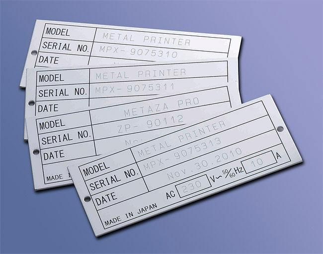 Шильди технічні з точковим вибиванням номера 717151559 фото