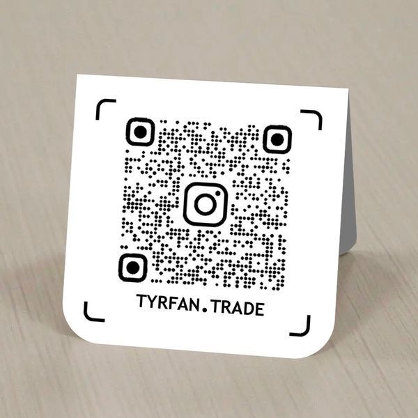 Табличка на стіл Qr-код Приват Банк + Qr-код Моно Банк подвійна 1848143803 фото