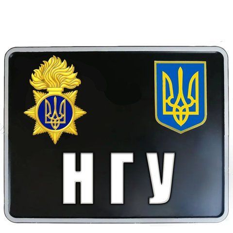Сувенірні Номери на мотоцикл для Національної Гвардії України в колір з Вашим позивним або текстом 1660290867 фото