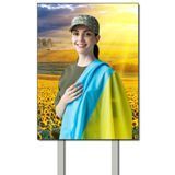Фотопортрет із металу з ніжкою для закопування для солдата 1997127168 фото