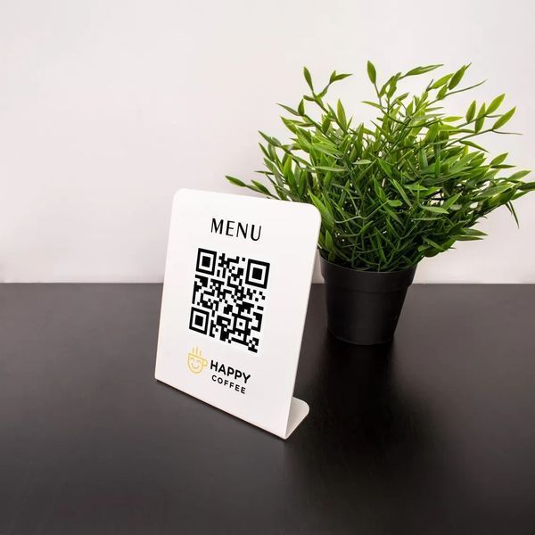 Металева настільна QR-стійка, QR-код із логотипом на стіл 2525806125 фото