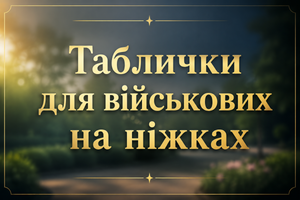Таблички для військових на ніжках  фото