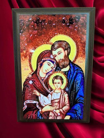 Ікона Святе Сімейство надрукована на металі  567209940 фото