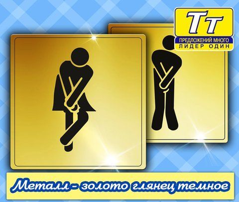 Замовити табличку металеву на туалет 538400422 фото