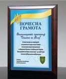 Диплом на металі для солдатів на дерев'яній плакетці 2130035010 фото