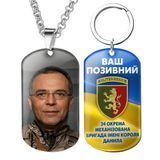 Армійський військовий жетони ЗСУ з емблемою 24 Окрема Механізована Брігада Імені короля Даніела з глазурованим і фото 1774221728 фото