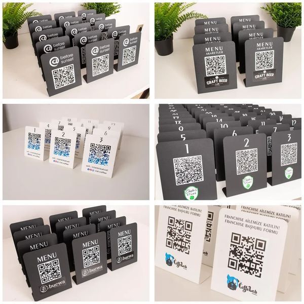 Таблички з qr кодом на стіл 2525813987 фото