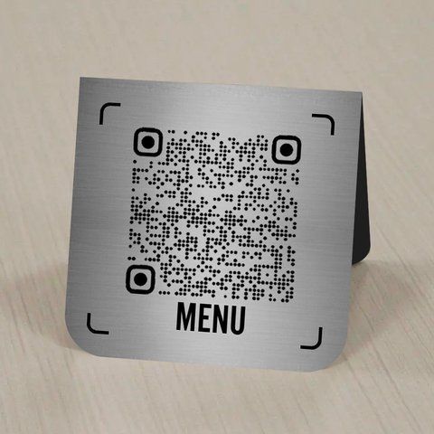 Qr-меню на металі з підставкою на стіл 1838597051 фото