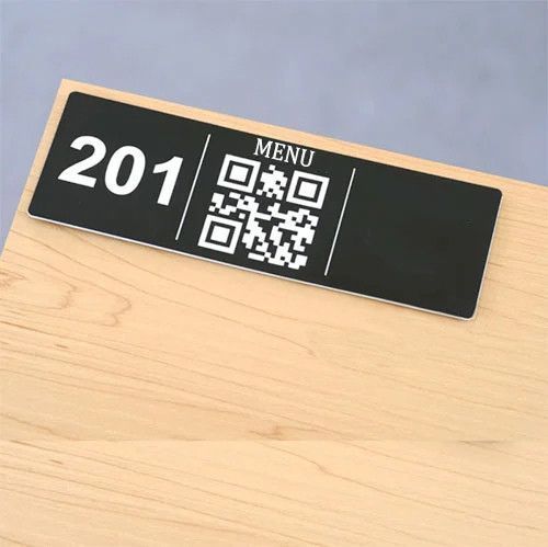 Підставка для меню &mdash; qr-коду на стіл у ресторан кафе бар-паб із лого закладу 2271576336 фото