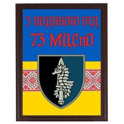 Нагородні дипломи від військовослужбовців для волонтерів "З подякою від 73 МЦСПО" 2100642835 фото