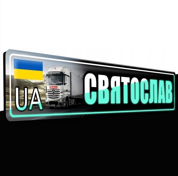 Номерні знаки світні в темряві (неонові) з Вашим текстом на металі 2105731606 фото